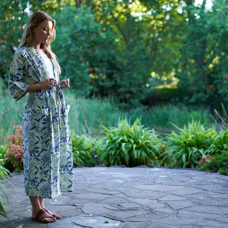 Pura Vida Cotton Kimono Robe - Chic Comfort