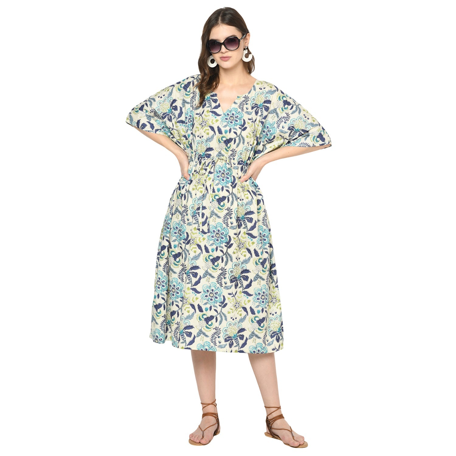 Subtle Spring Cotton Kaftan - 100% Cotton