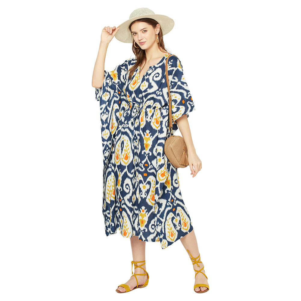 Nature's Tapestry Cotton Kaftan - 100% Cotton