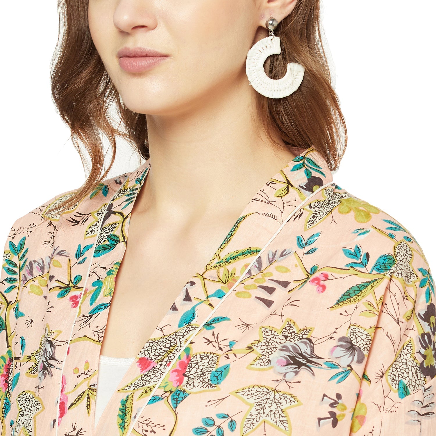 Frida's Haven - Cotton Kimono Bathrobe, Boho Wear