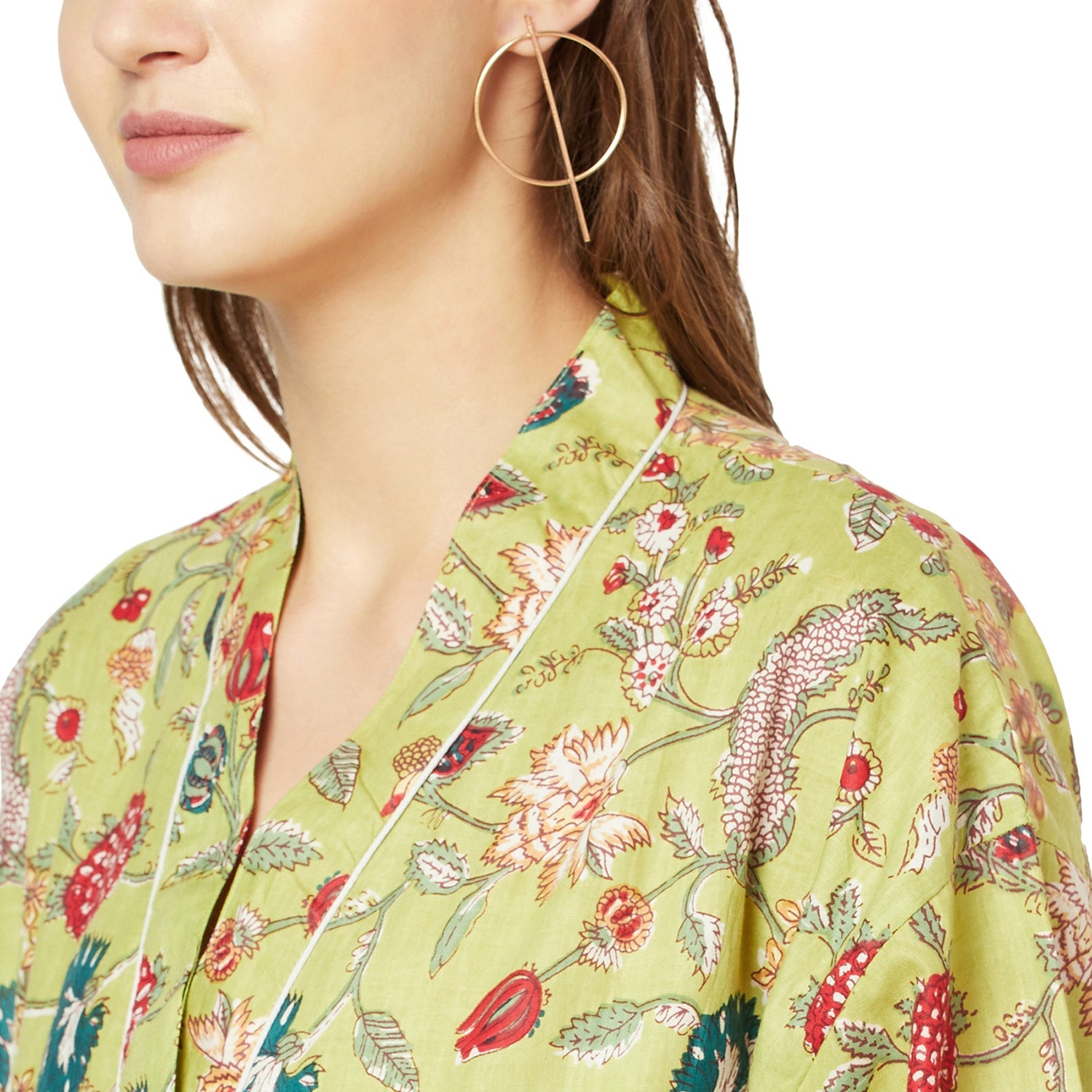 Paradise Found Cotton Kimono Robe - 100% Cotton