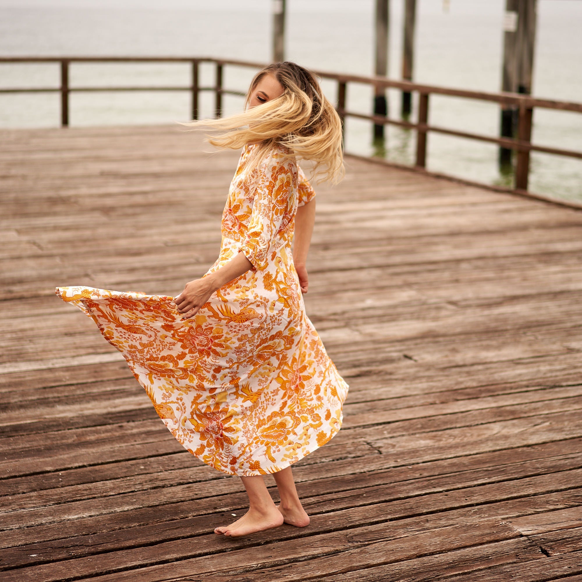 Citrine Oasis Cotton Dress