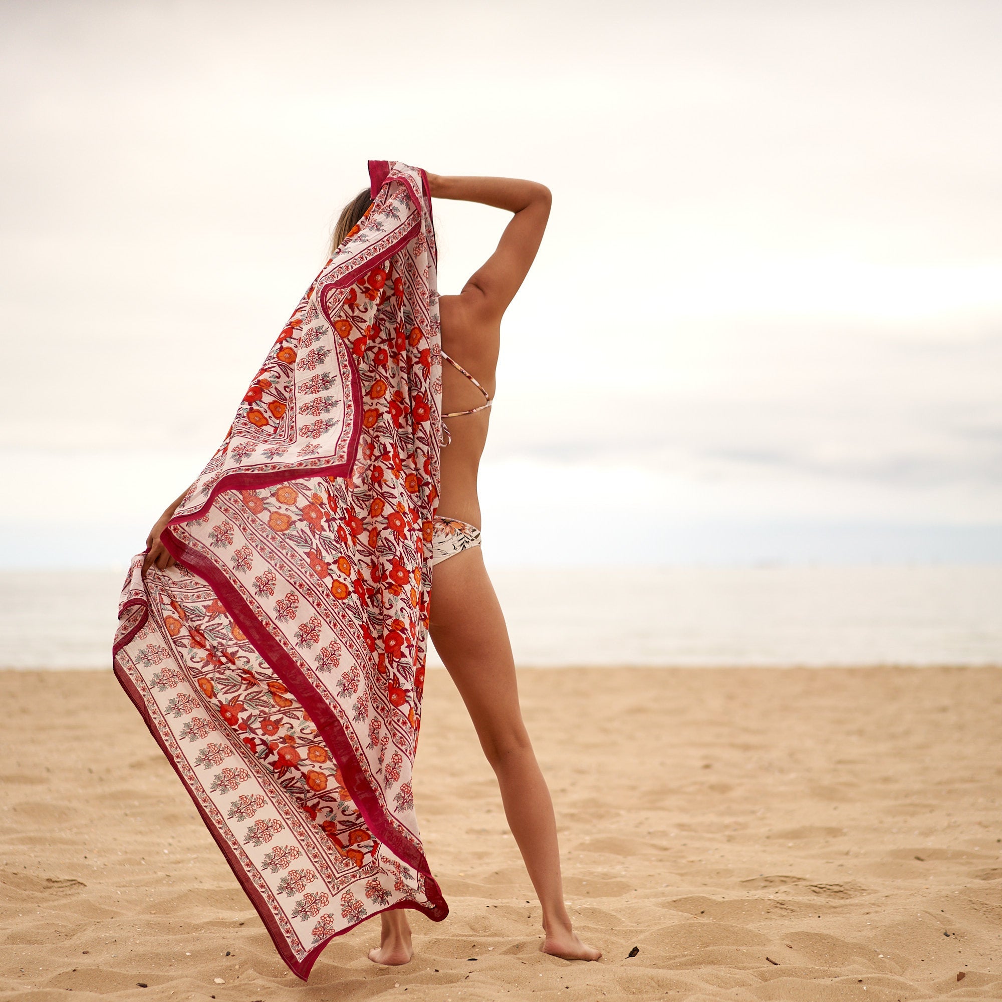 Ocean Oasis Cotton Sarong | Coastal Charm