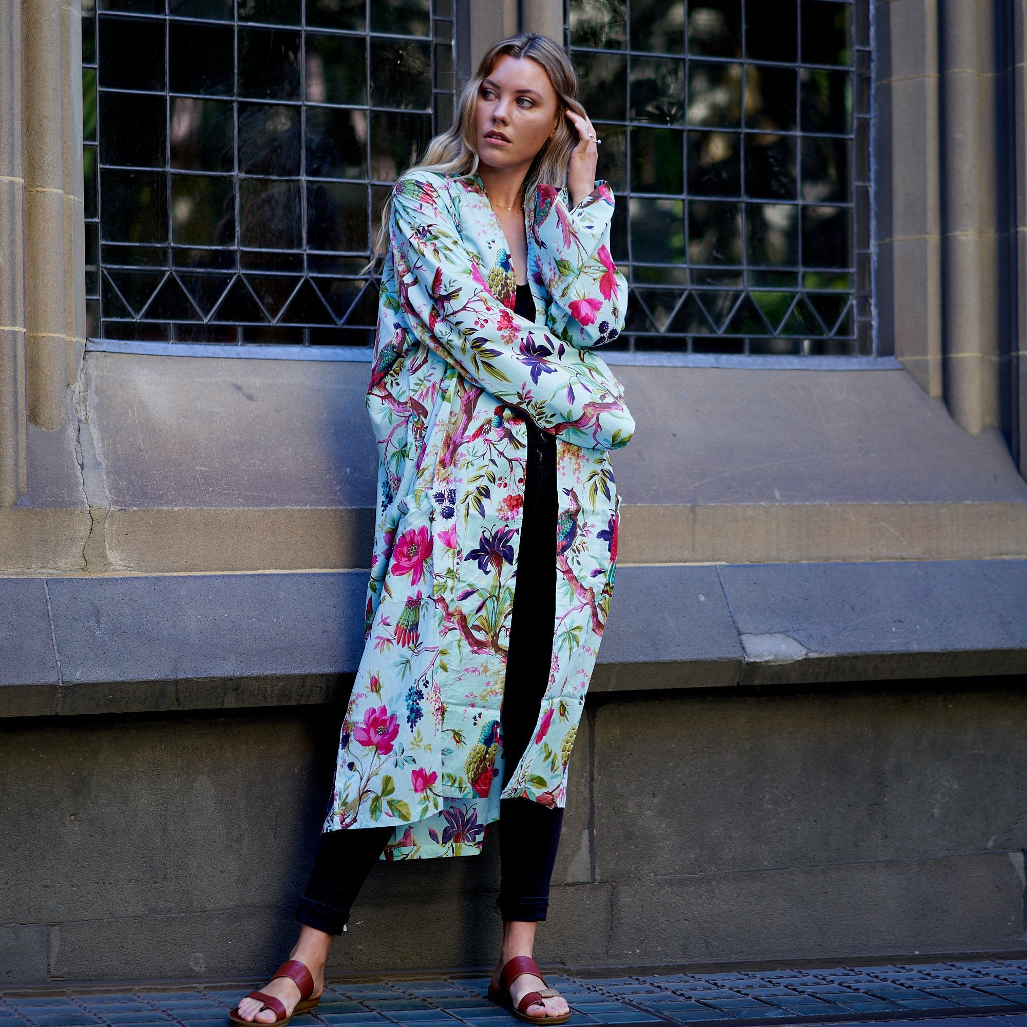 Tranquil Retreat Cotton Kimono Robe