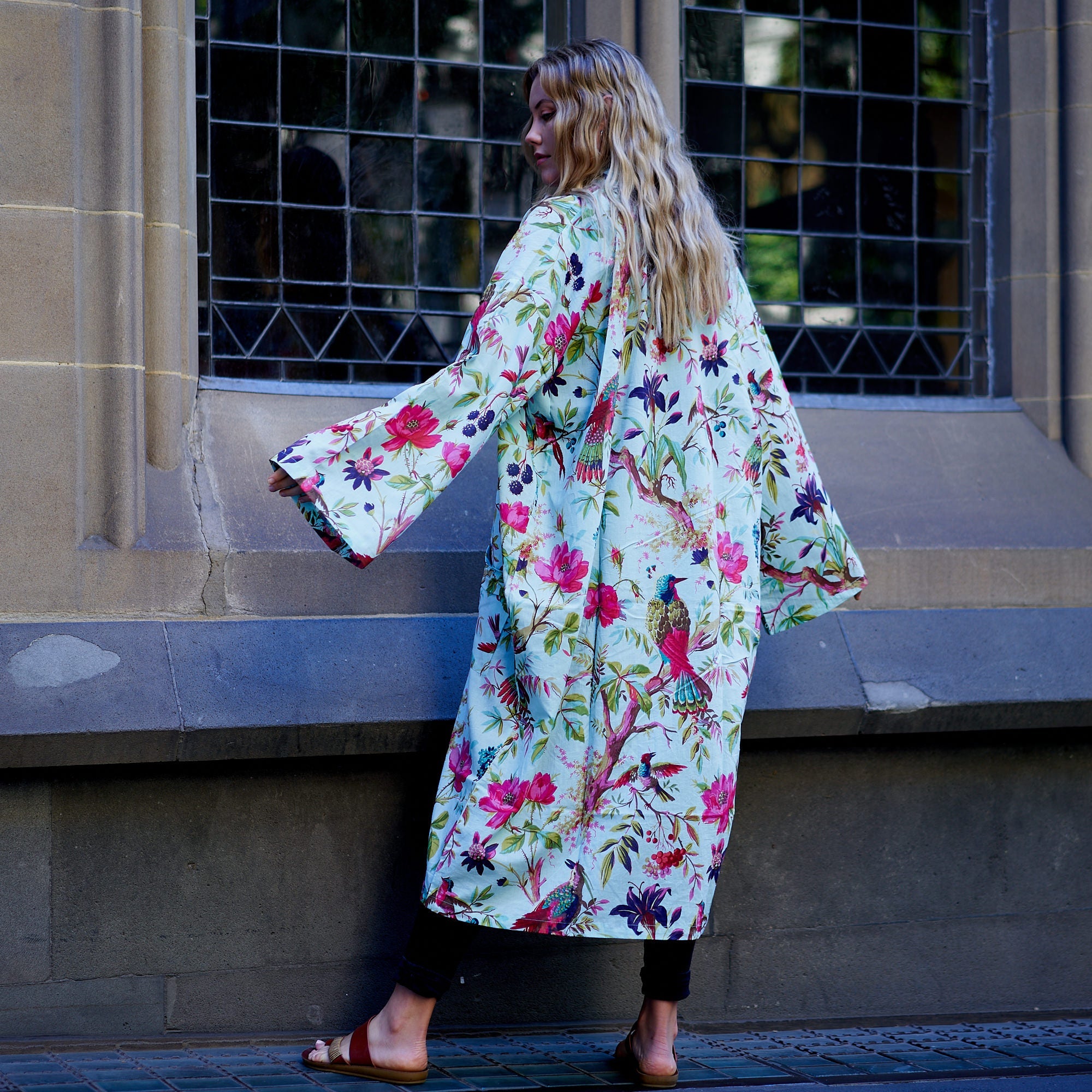 Tranquil Retreat Cotton Kimono Robe
