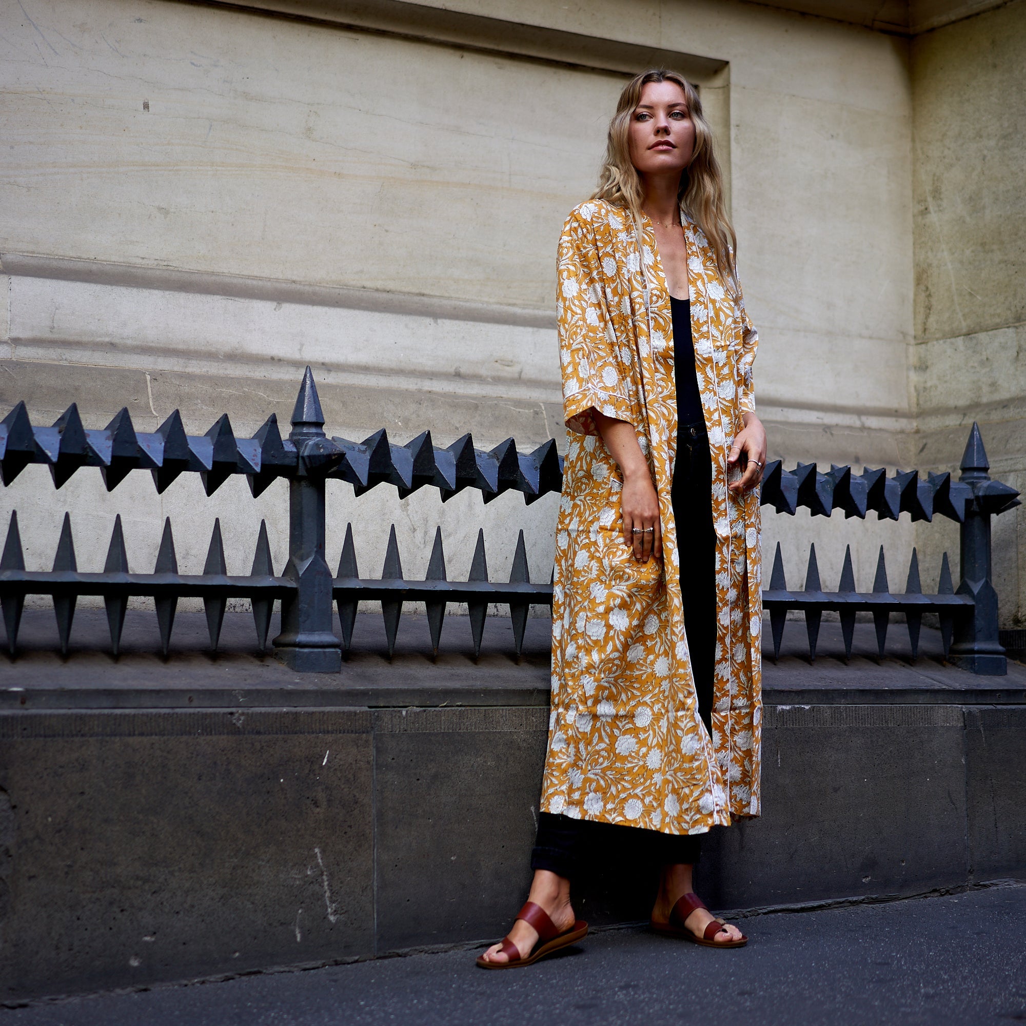 Serene Garden 100% Cotton Kimono Robe