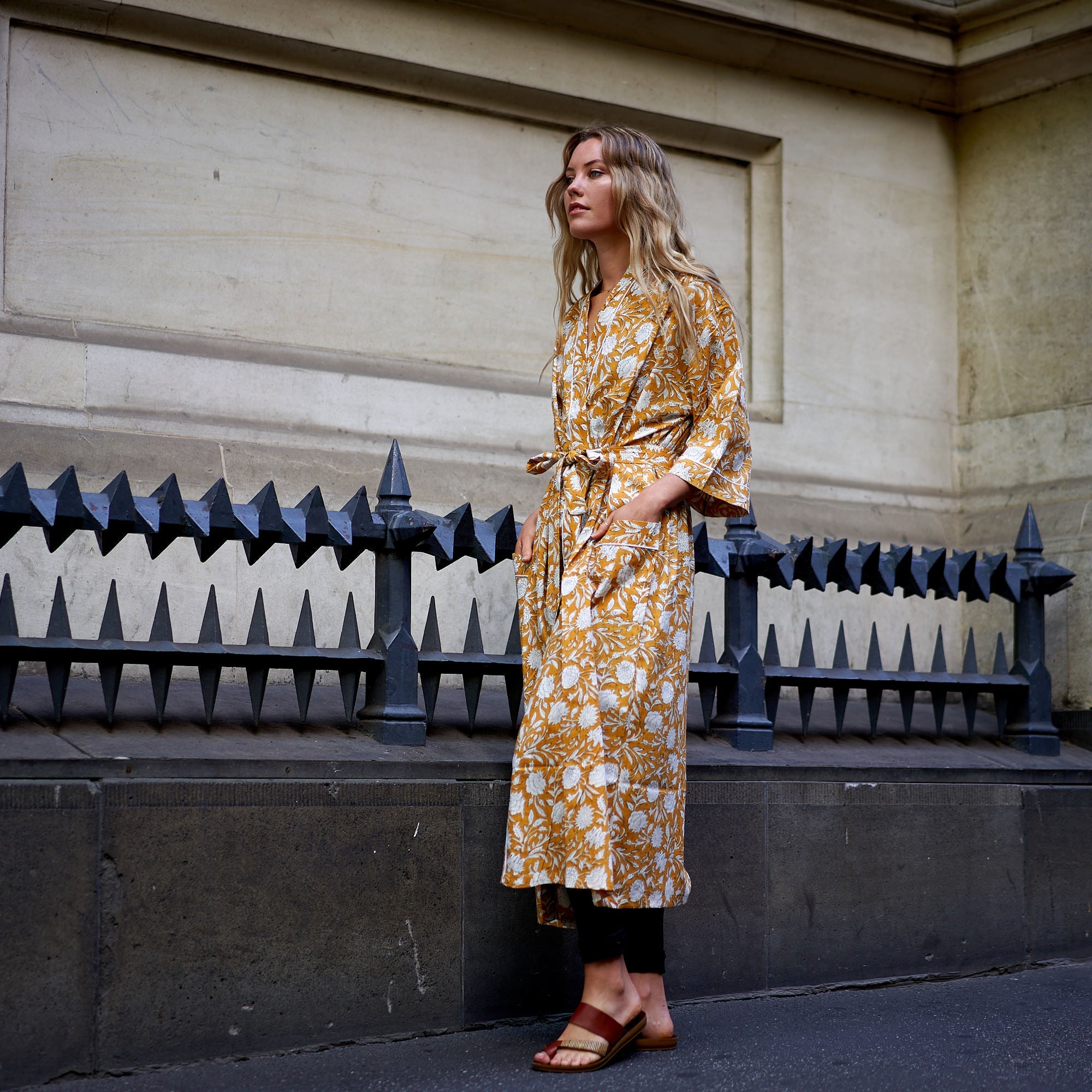 Serene Garden 100% Cotton Kimono Robe