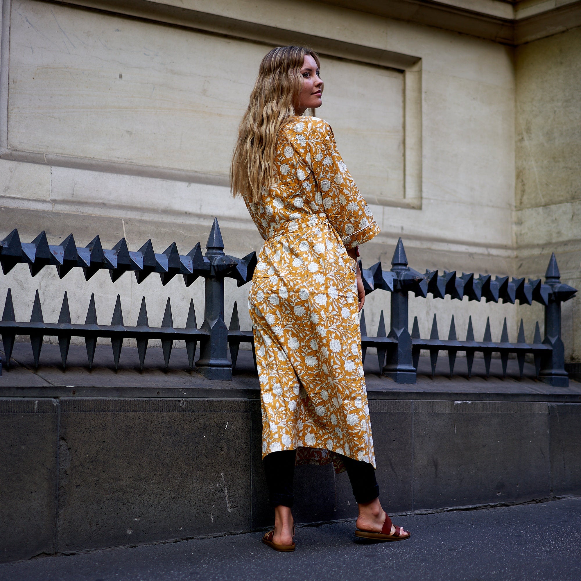 Serene Garden 100% Cotton Kimono Robe