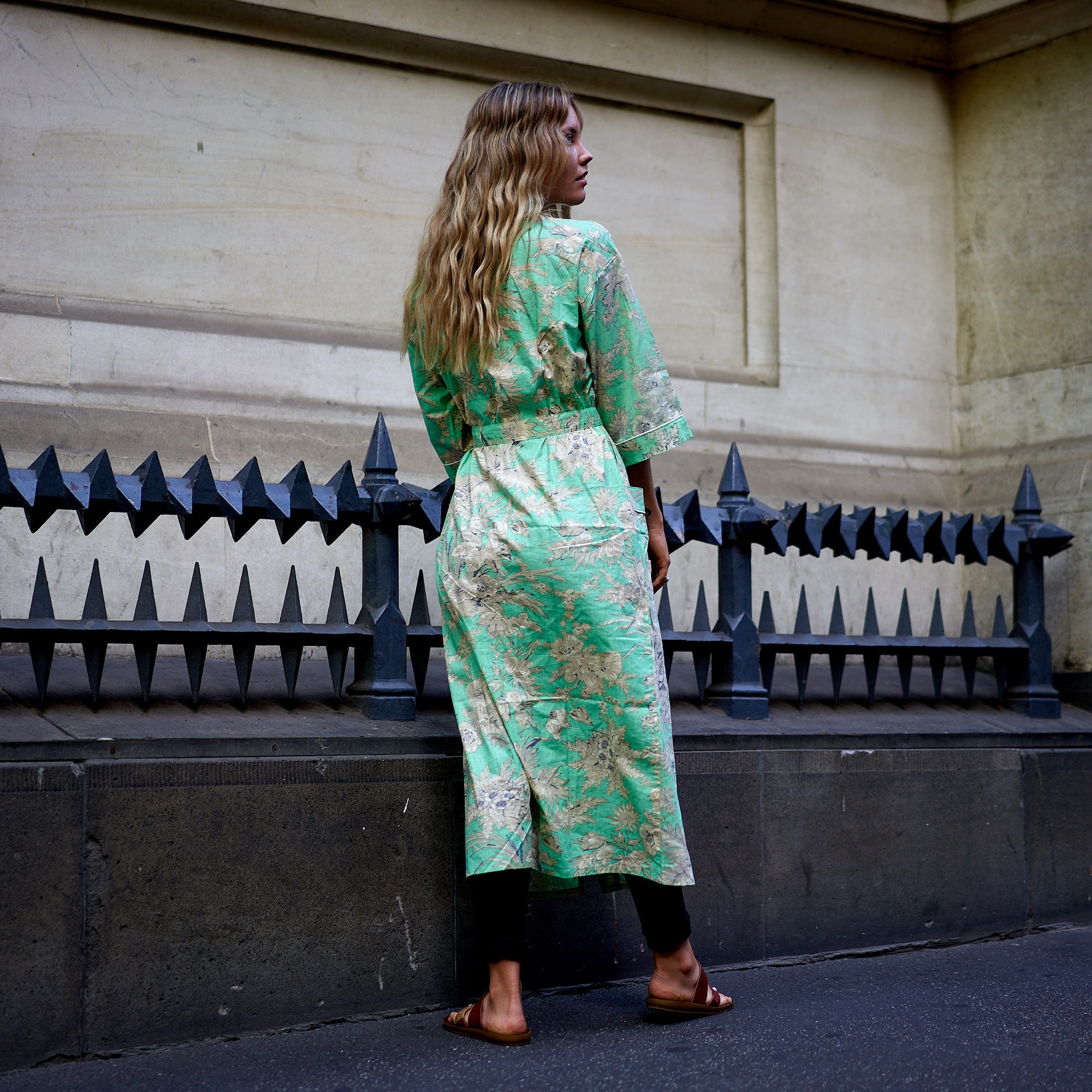 A Glimpse of Spring Cotton Kimono Robe