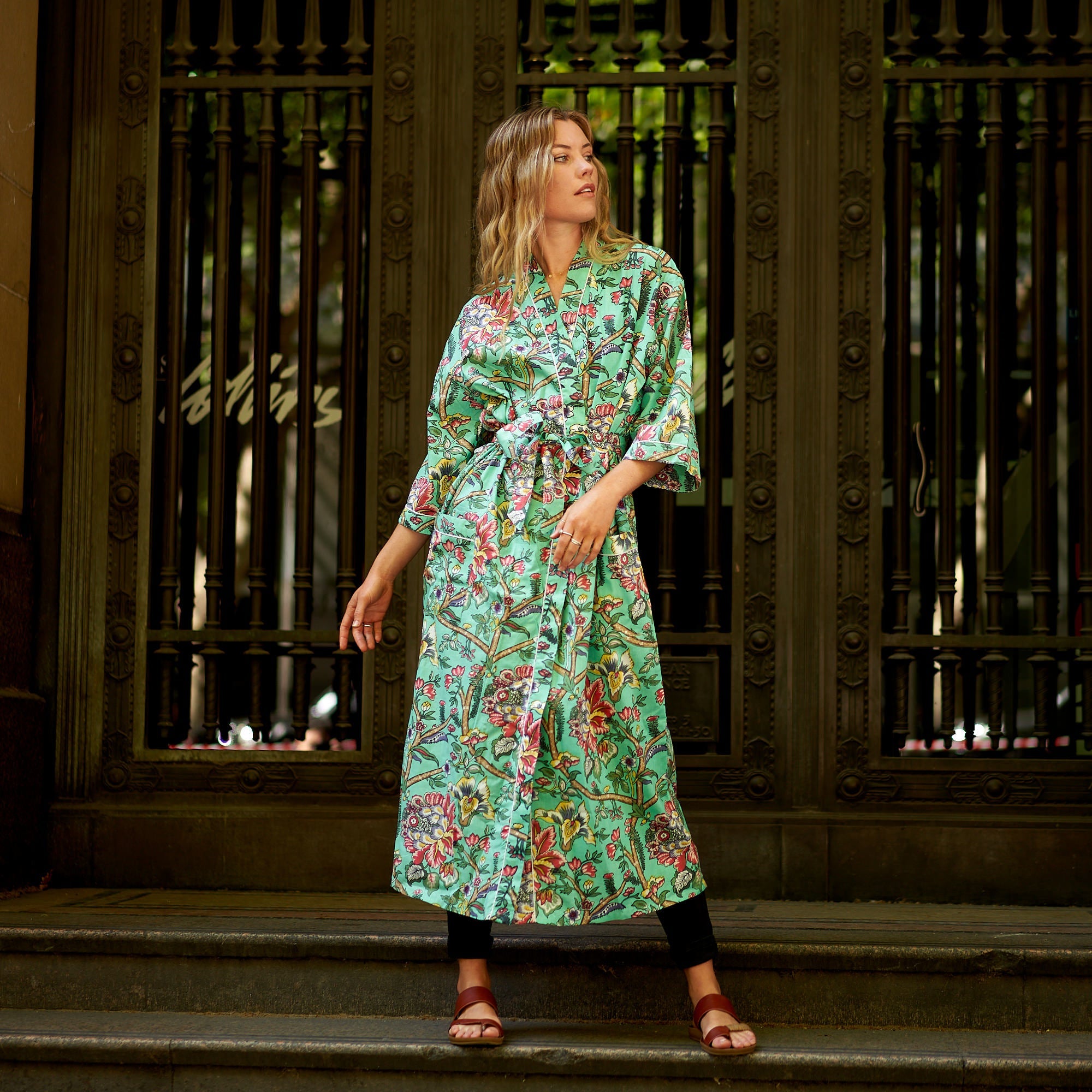 Island Vibes 100% Cotton Kimono Robe