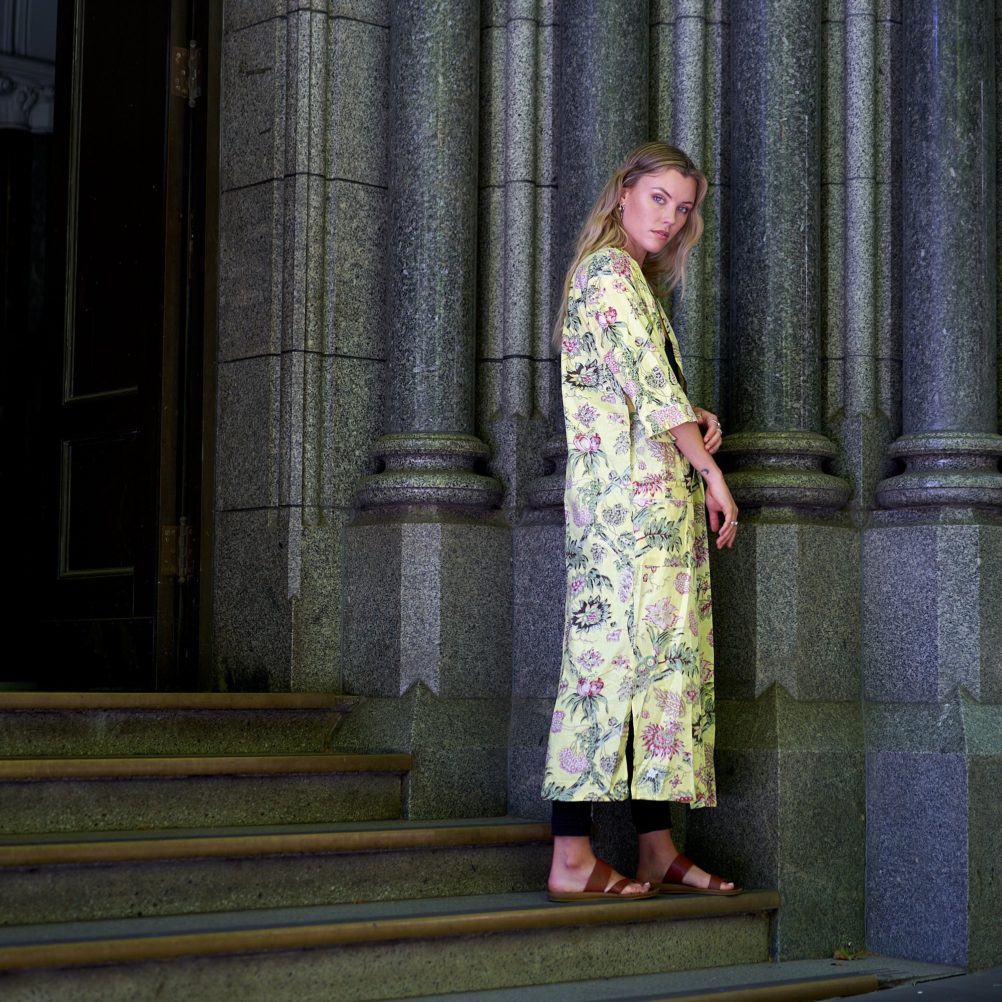 In Full Bloom 100% Cotton Kimono Robe