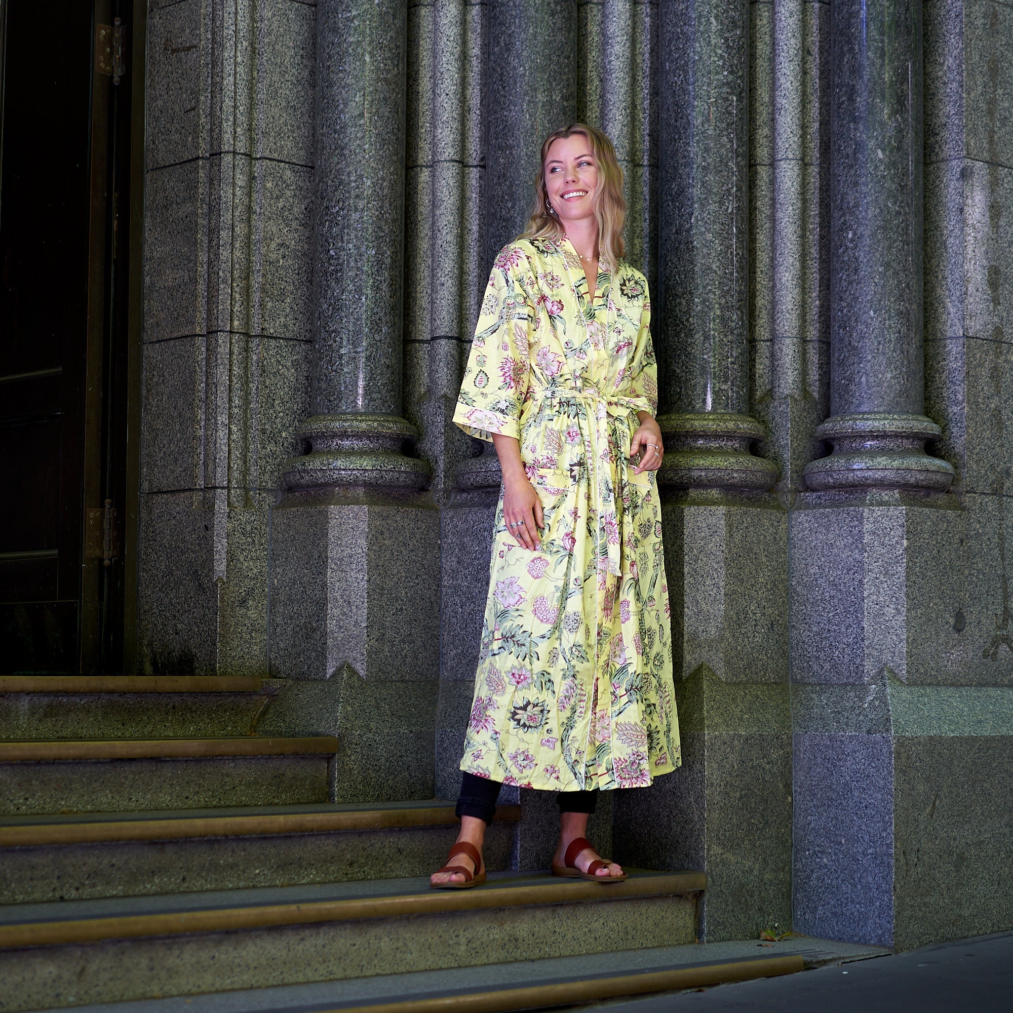 In Full Bloom 100% Cotton Kimono Robe