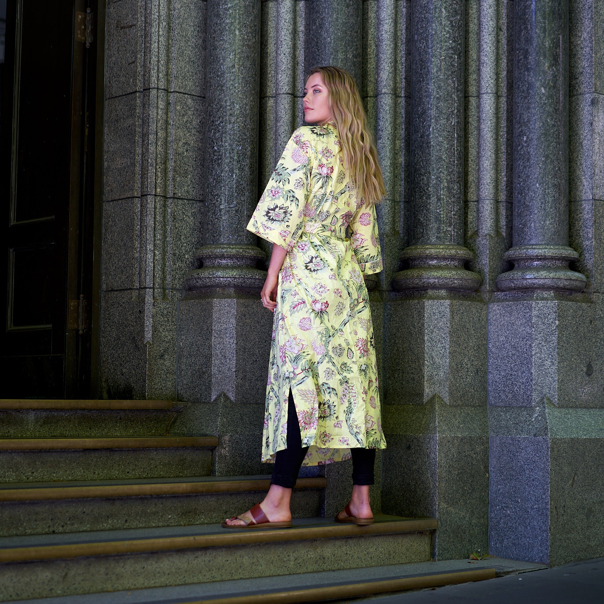 In Full Bloom 100% Cotton Kimono Robe