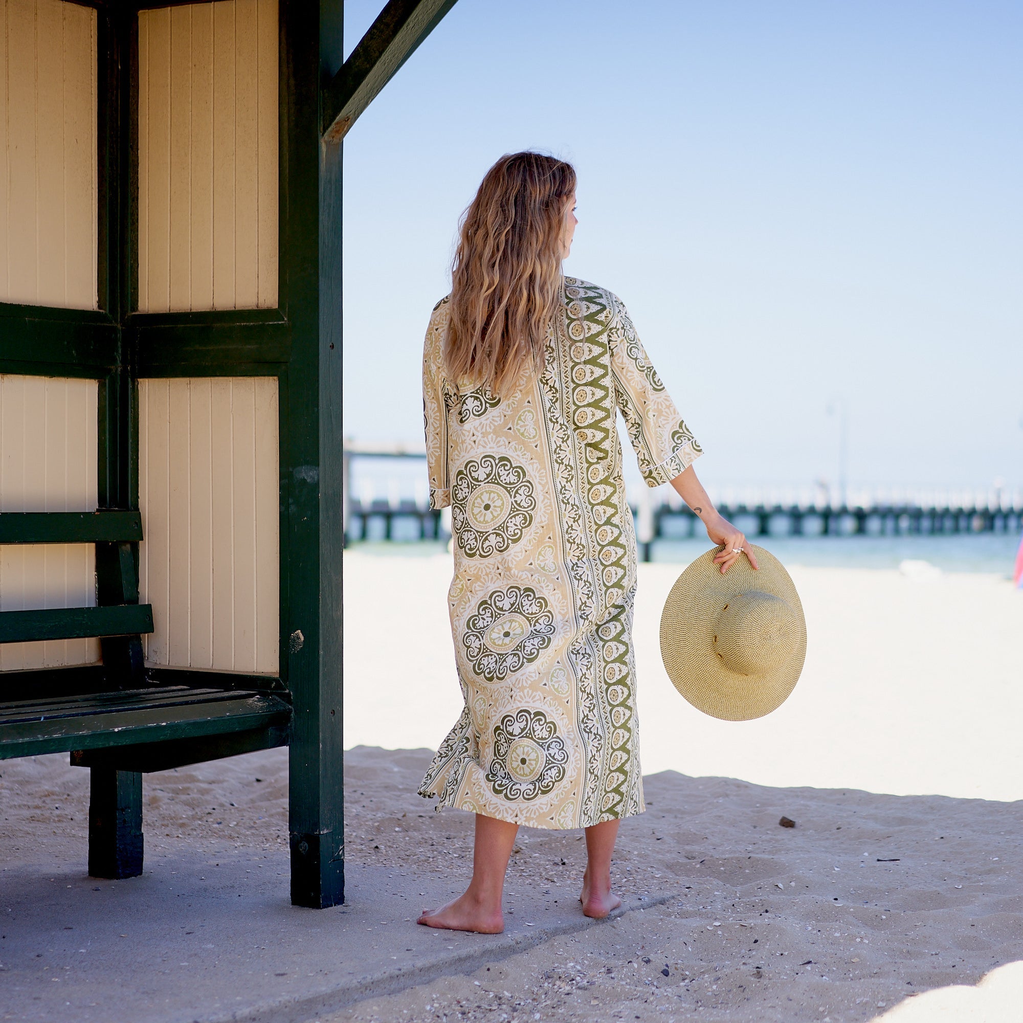 Sunshine Serenity Cotton Kimono Robe