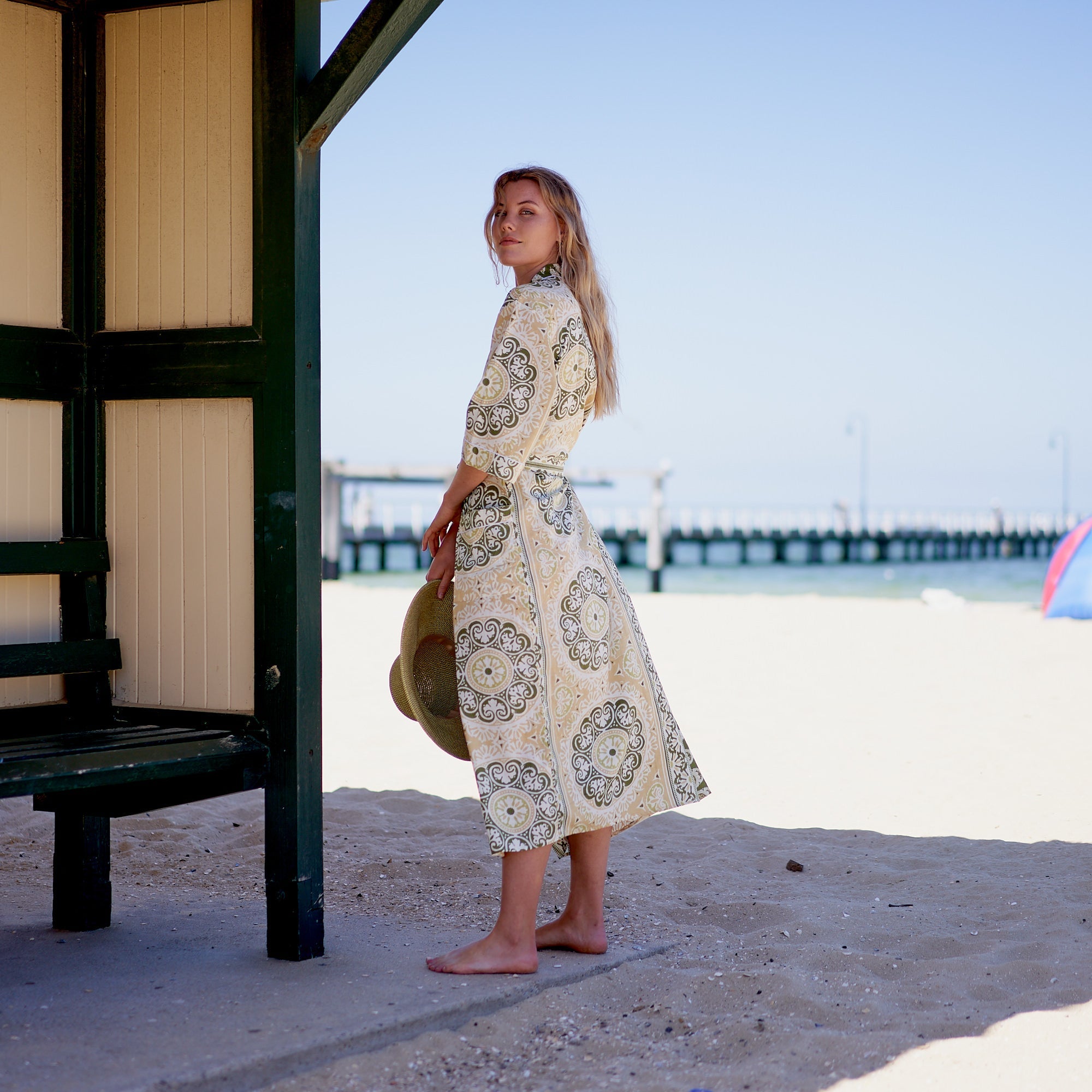 Sunshine Serenity Cotton Kimono Robe