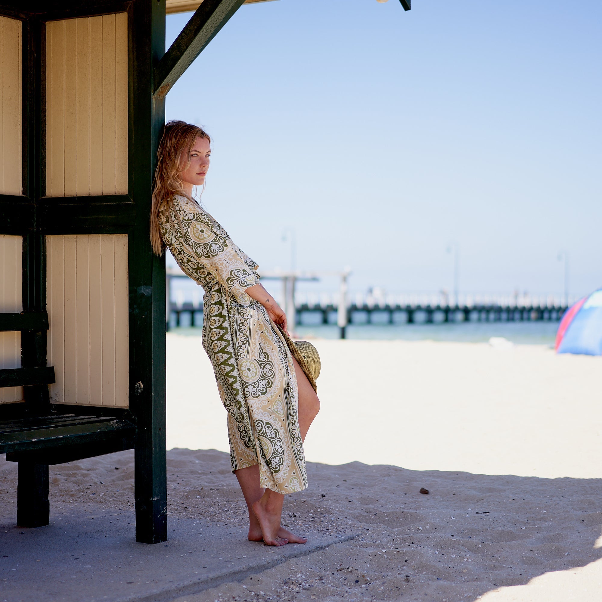 Sunshine Serenity Cotton Kimono Robe