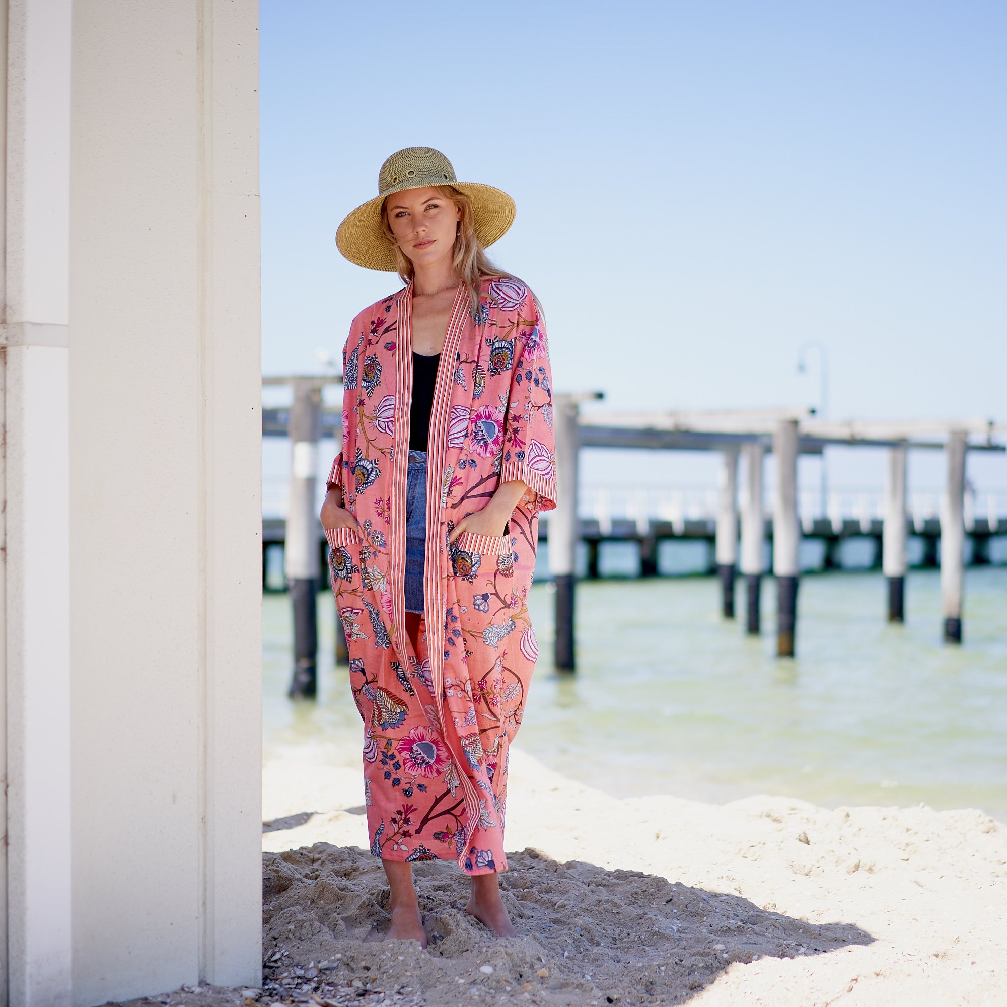 Island Soul 100% Cotton Kimono Robe