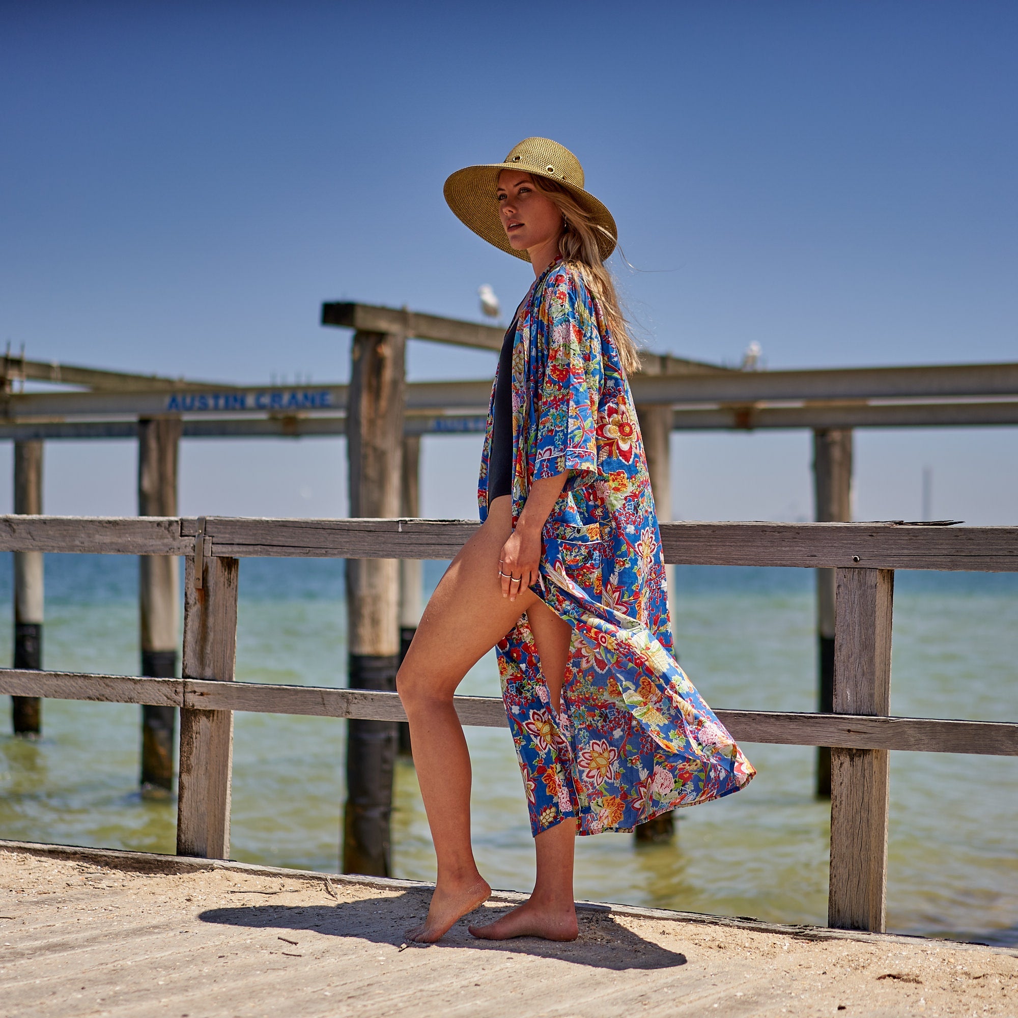 Summer Serenade 100% Cotton Kimono Robe