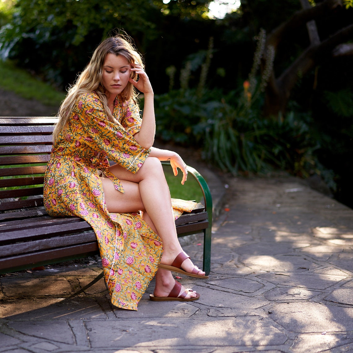 Serenity in Spring 100% Cotton Kimono Robe