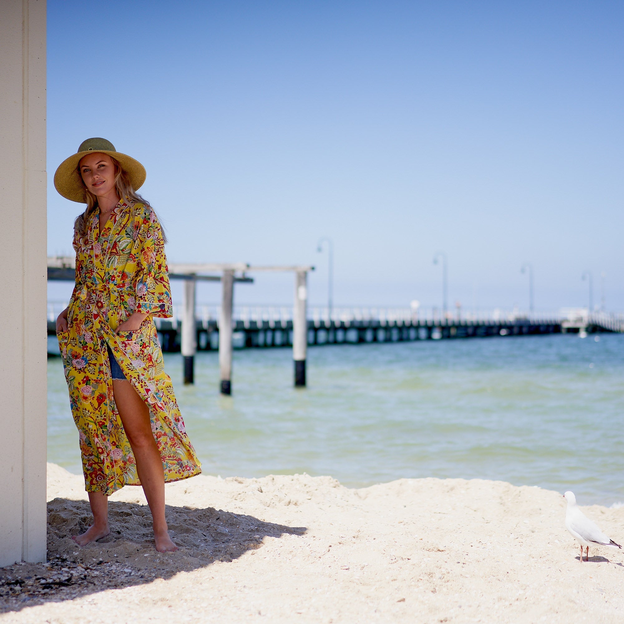 Weekend Dreams 100% Cotton Kimono Robe