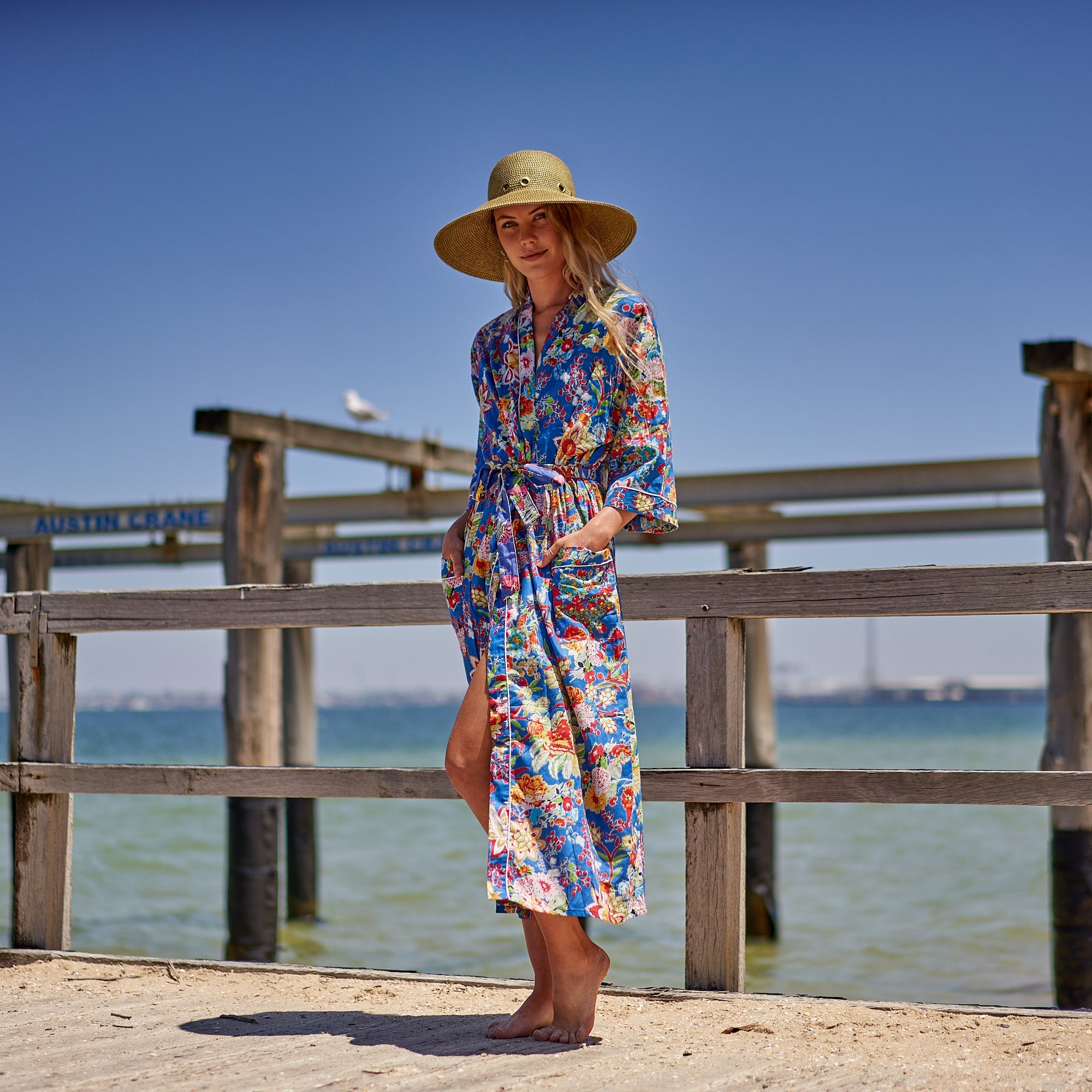 Summer Serenade 100% Cotton Kimono Robe