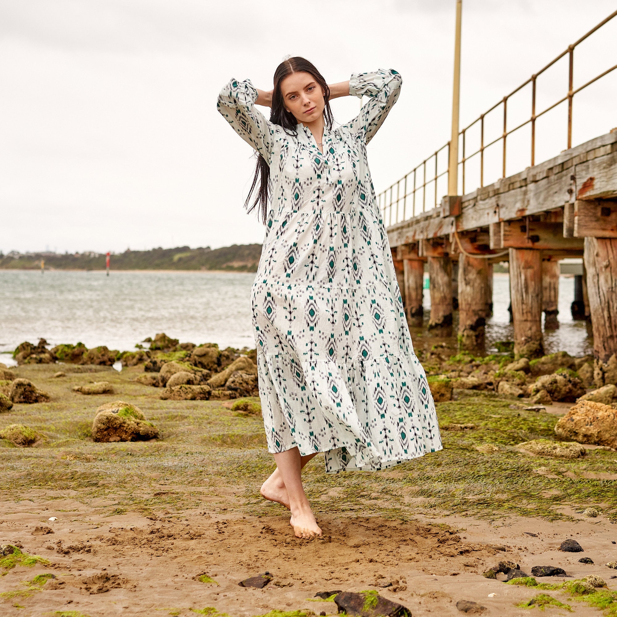 Breezy Bohemian Cotton Maxi Dress | Relaxed Fit holiday gift