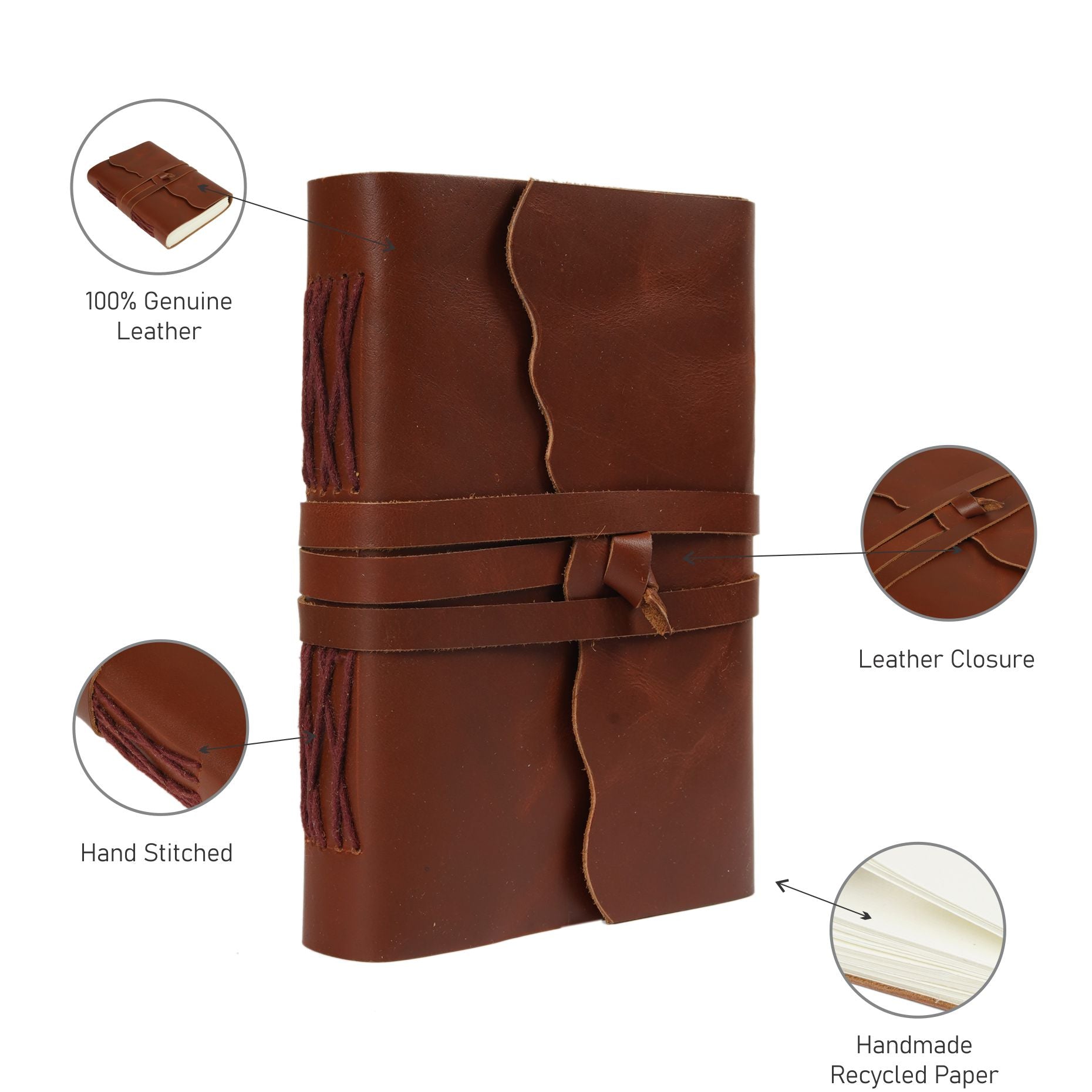 Antique Adventures Leather Journal