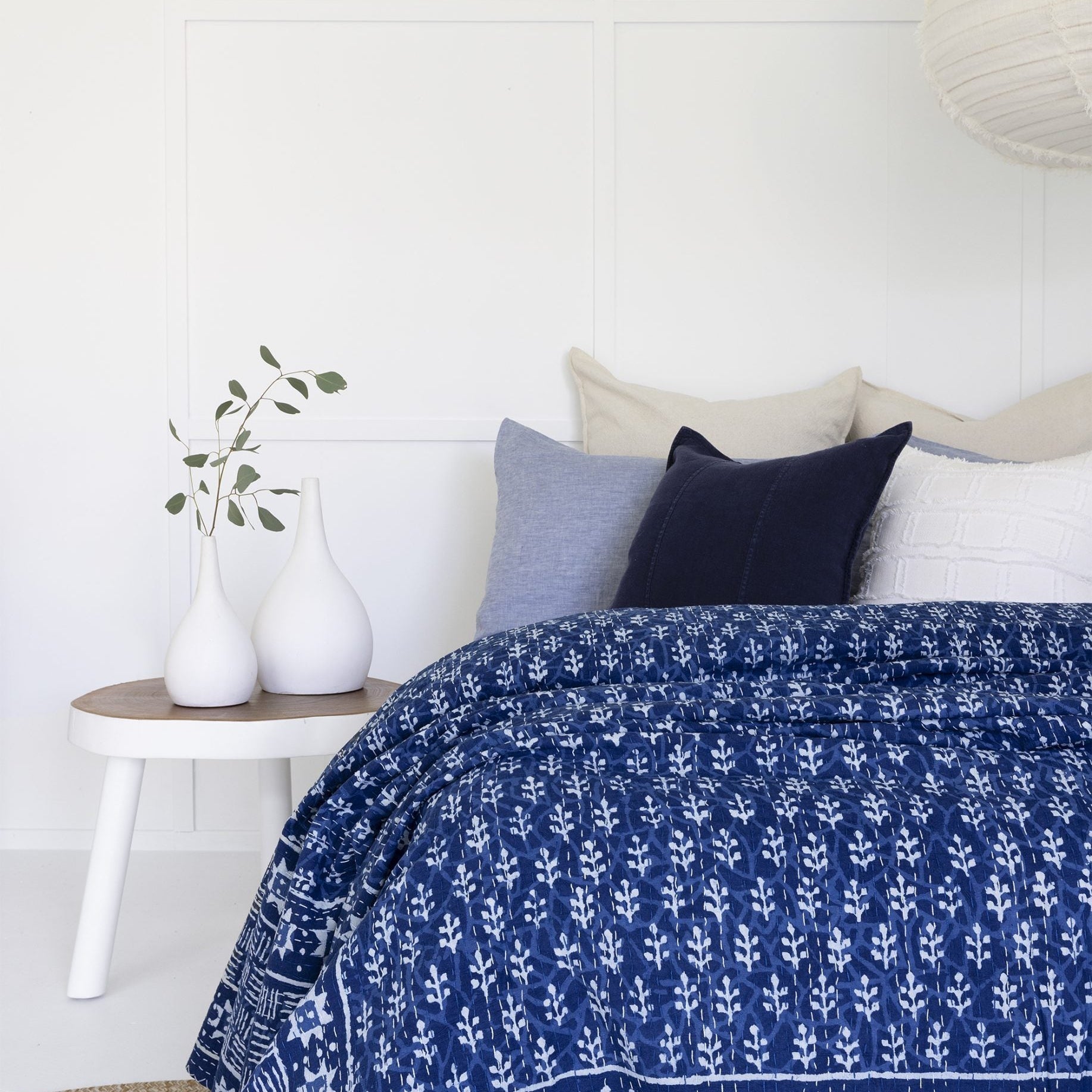 Eva Indian Kantha Quilt Blanket - Cosy Throw