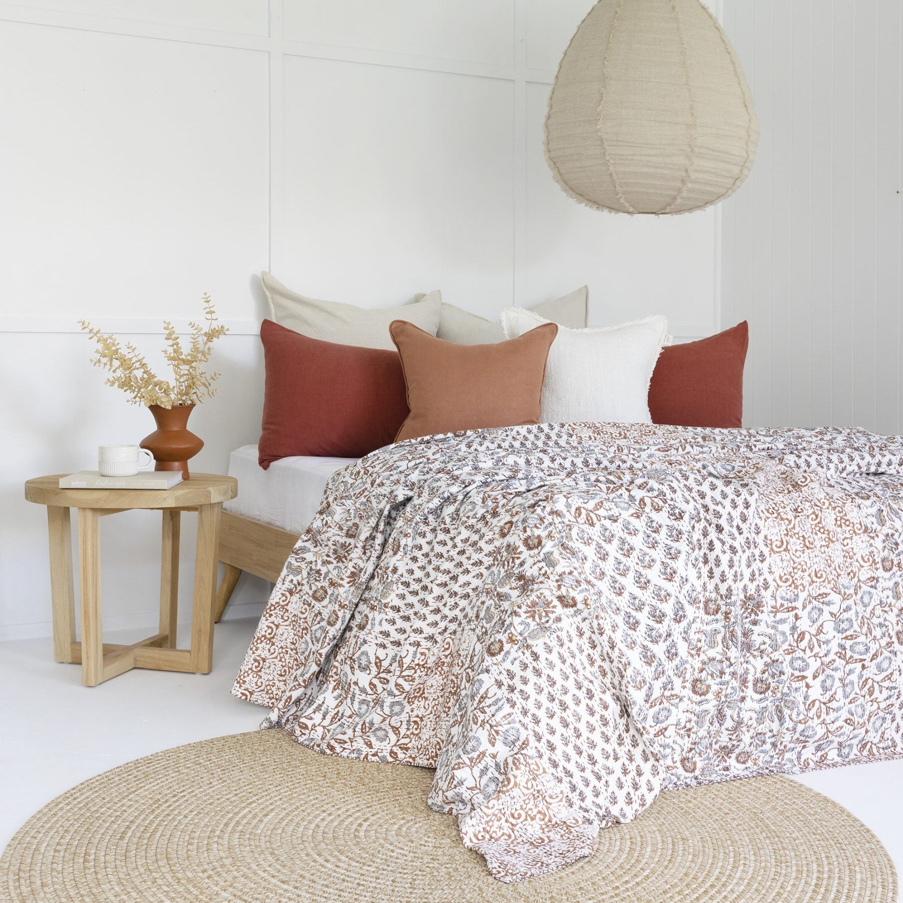 Albion Indian Kantha Quilt Throw - Cosy Bedspread