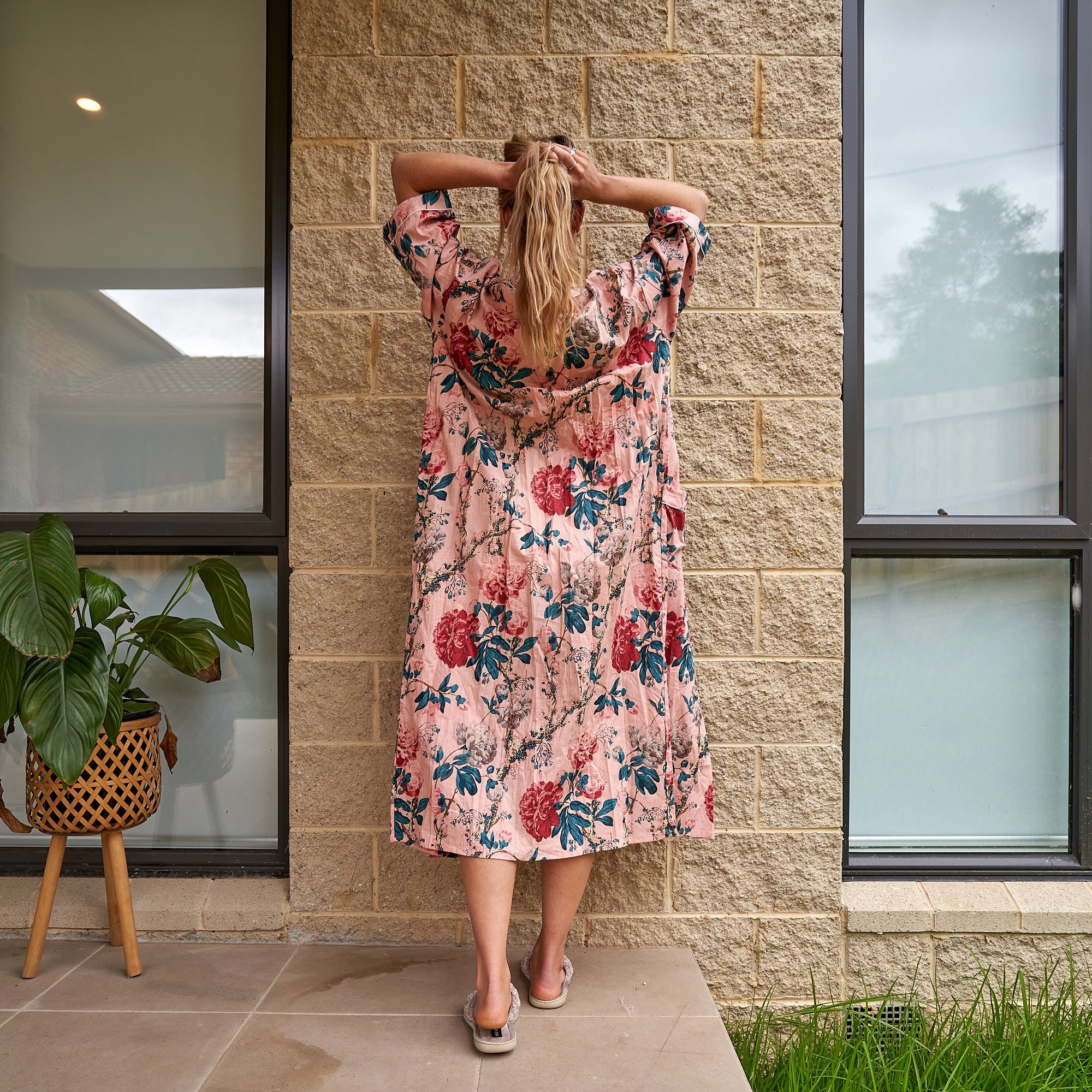 Blissful Bouquet 100% Cotton Kimono Robe
