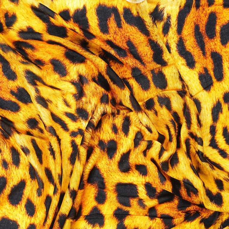 Silk Modal Scarf - Yellow/Black | Trendy Soft Wrap