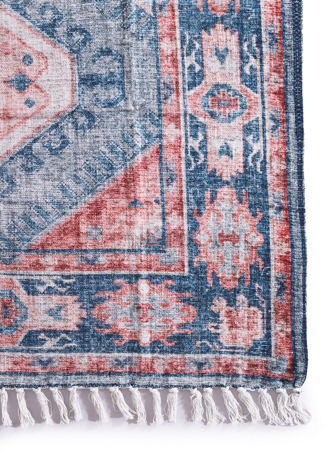 Luxury Wool Rug - Blue Rustic Decor | Boho Charm