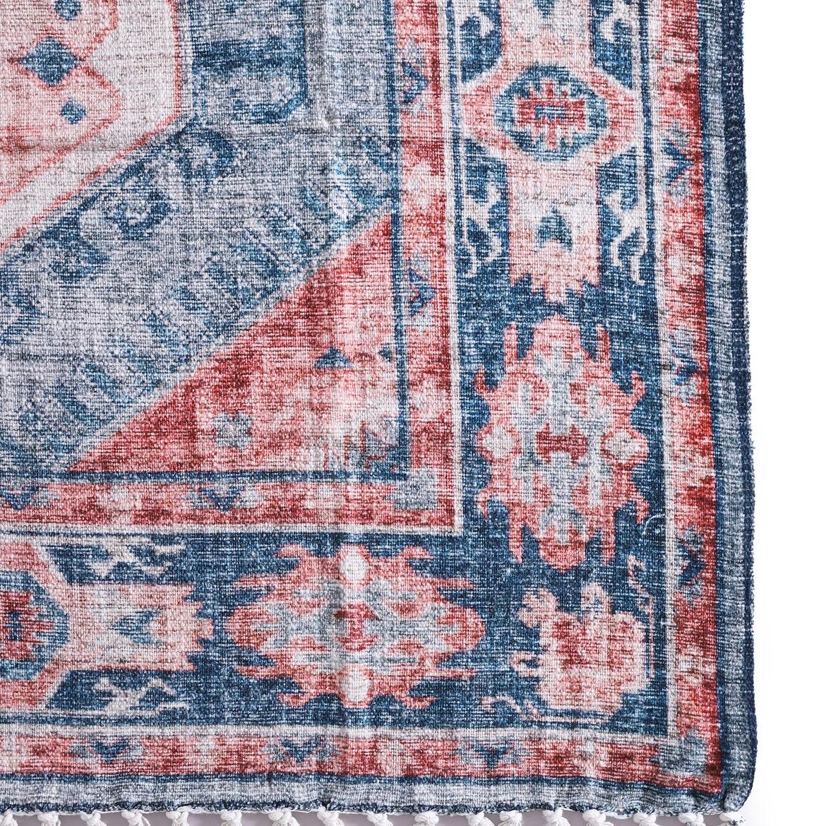 Luxury Wool Rug - Blue Rustic Decor | Boho Charm