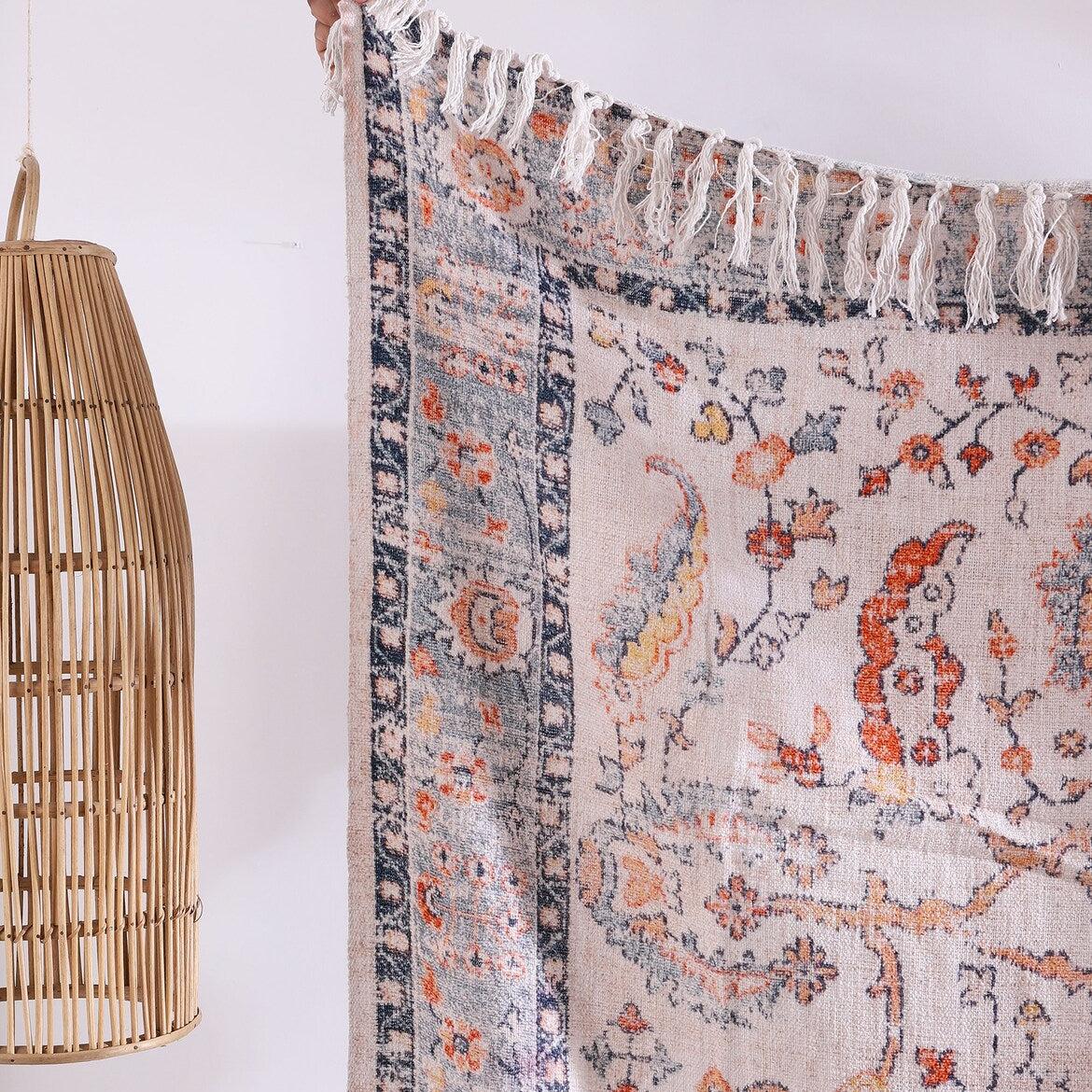 Cotton Throw Blanket - Boho Serene Rug | Soft & Cozy