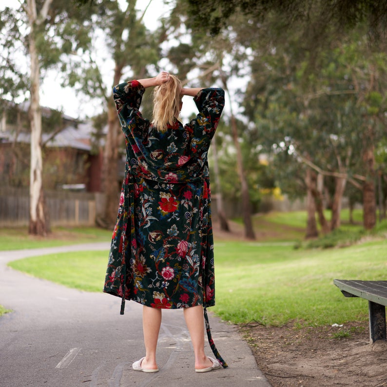 Luxe Botanicals - Velvet Kimono Robe