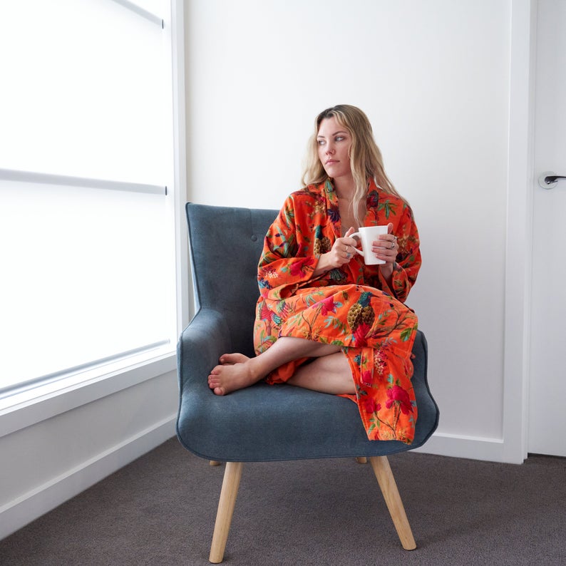 Floral Fairytale - Velvet Kimono Robe