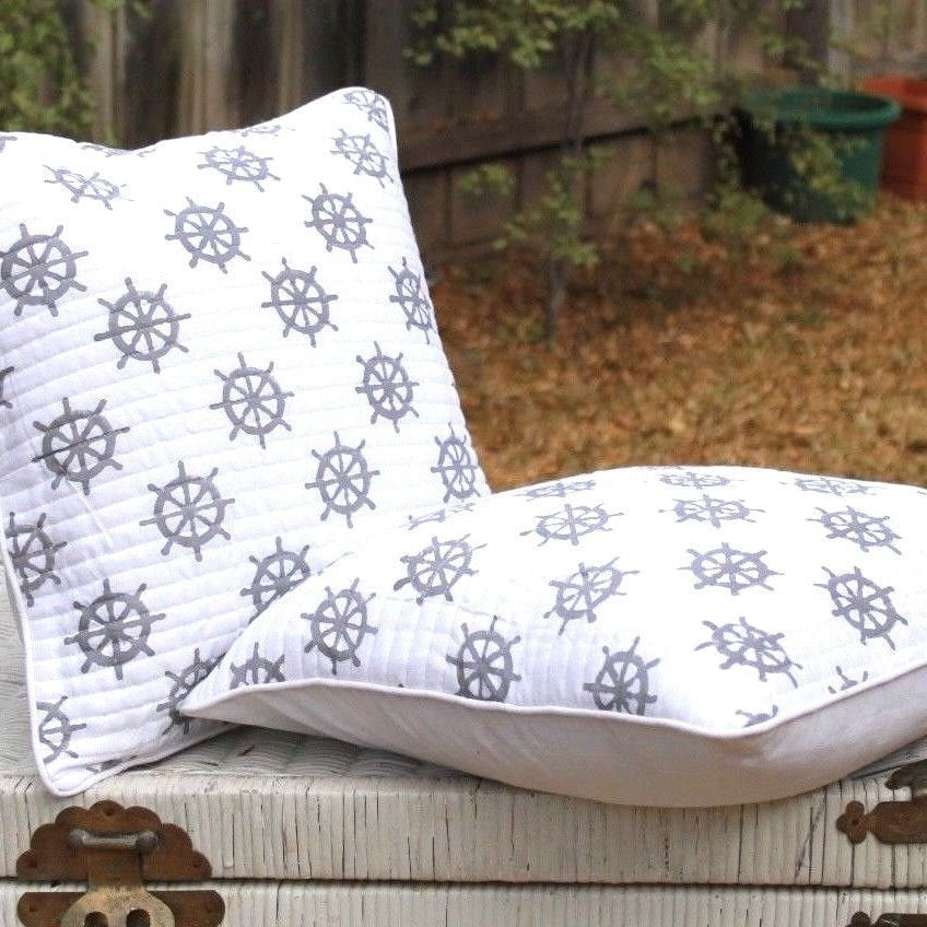 Nautical Breeze Cotton Cushion Cover Boho