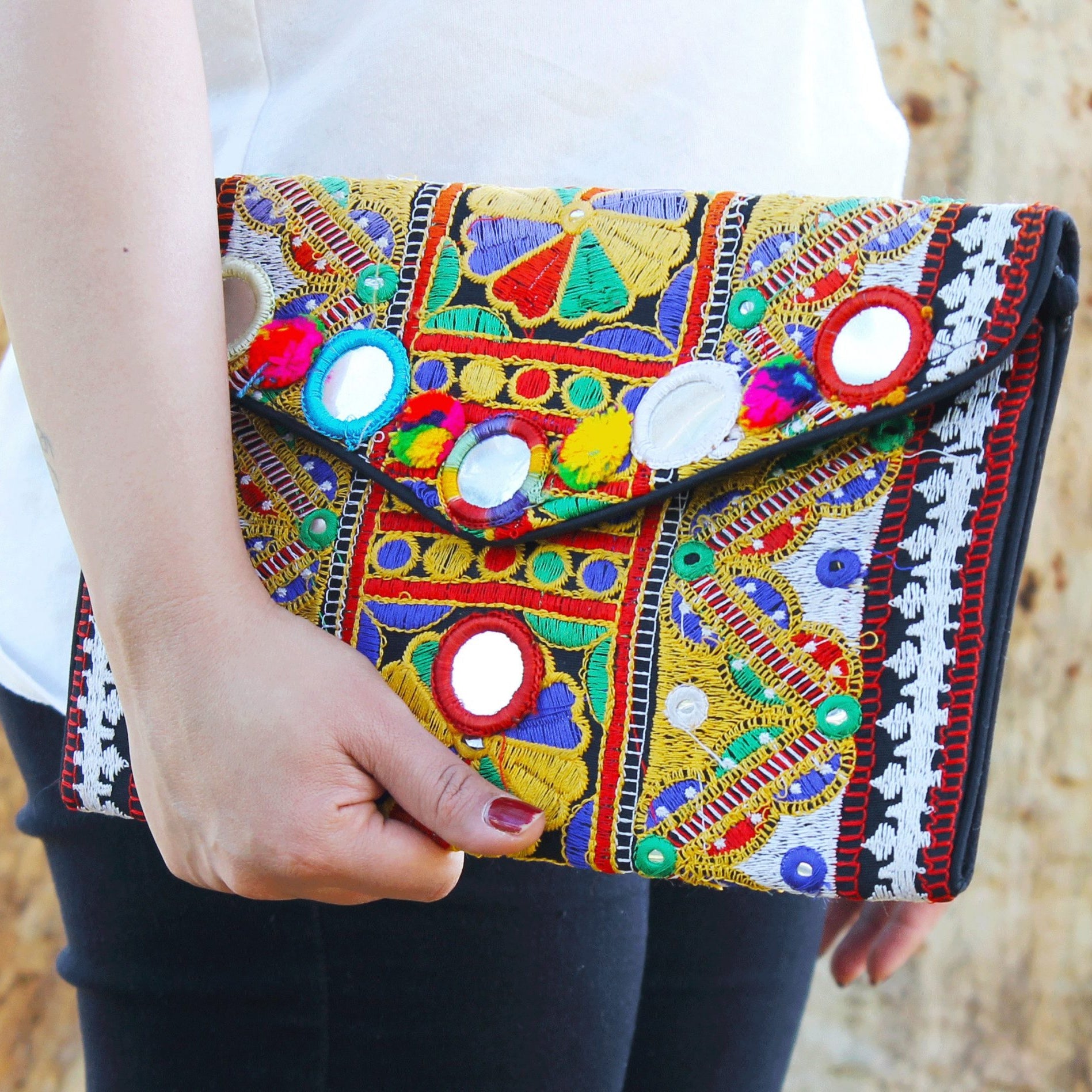 Hippie Chic Boho Clutch Bag