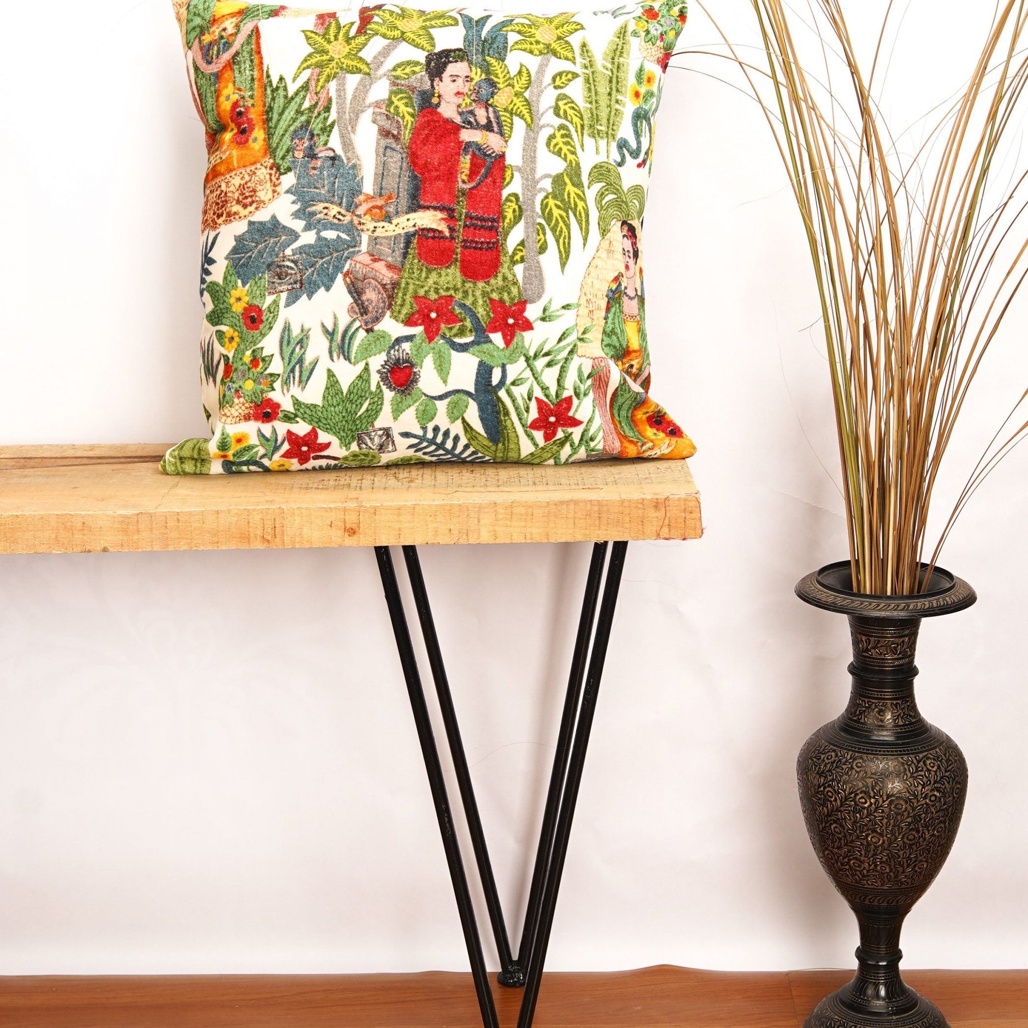 Frida's Vision Velvet Cushion Cover