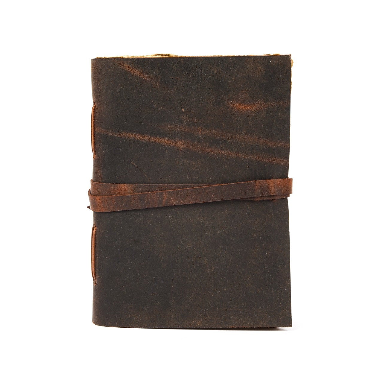 Vintage Leather Journal Book - A4 Handmade