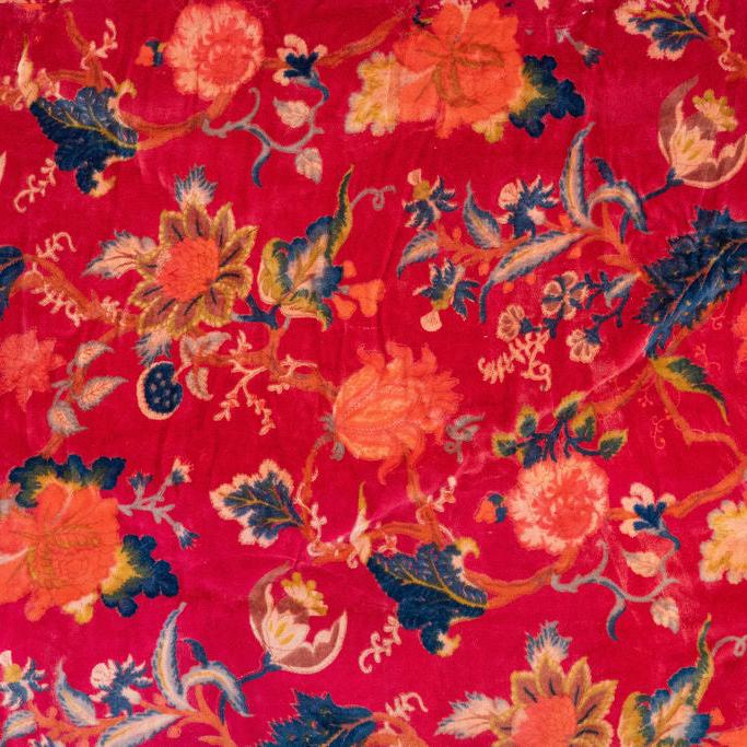 Velvet Bloom Luxe Quilt - Crimson Carnival Handcrafted Bedding