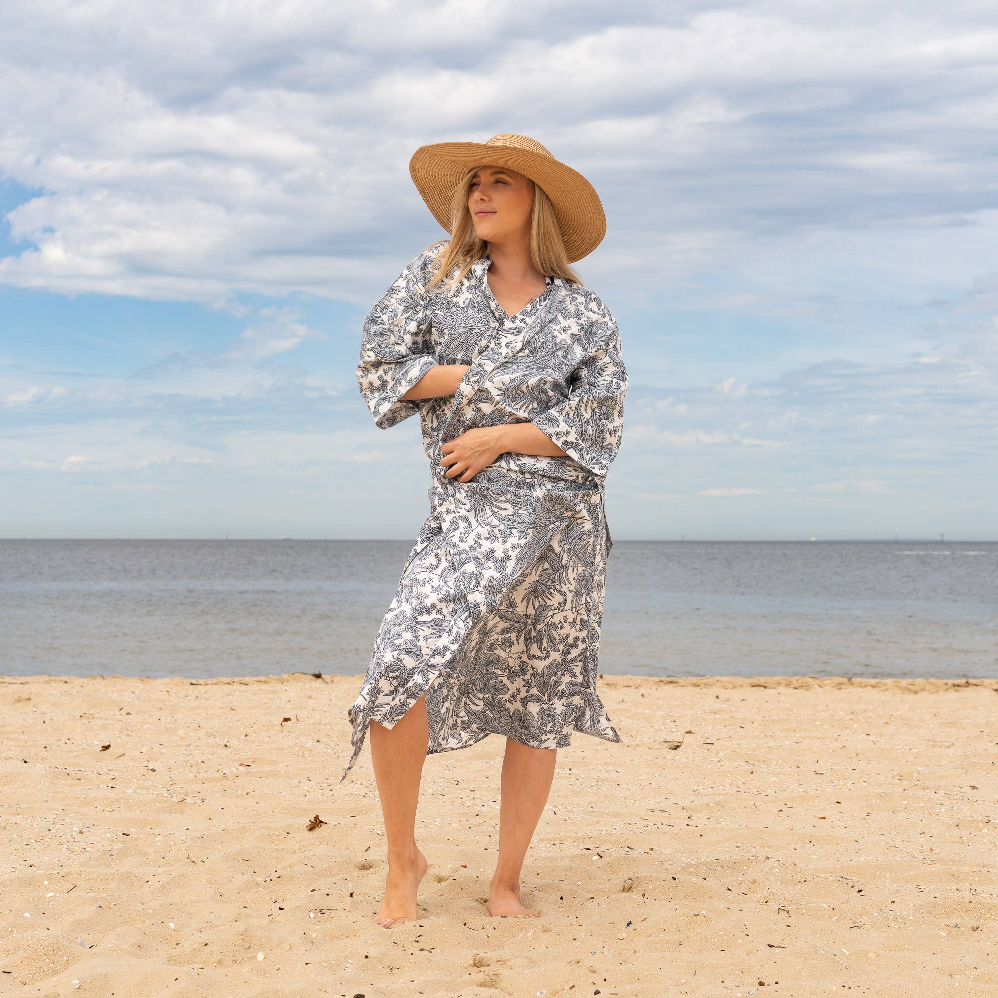 SHEENA' Women's Cotton Kimono Robe - Chic Timeless