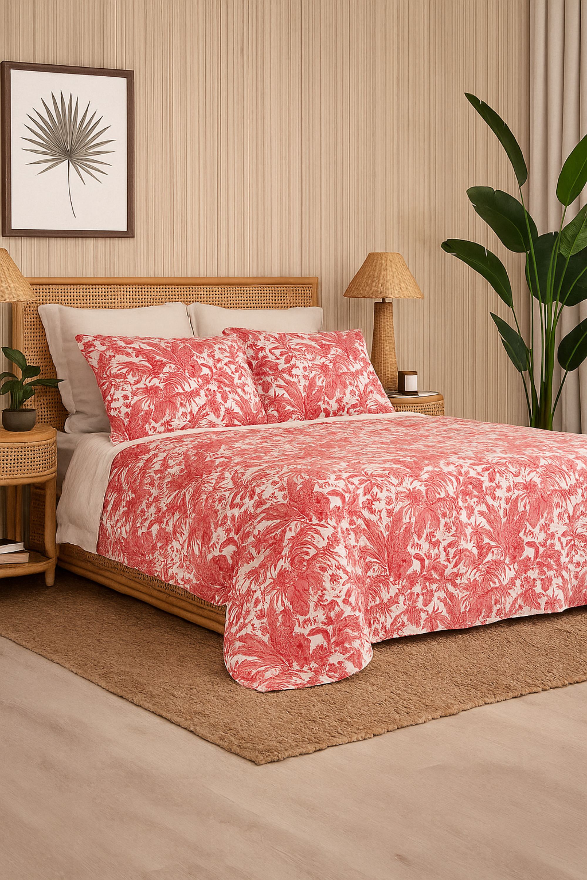 Blush Botanica Cotton Quilt - Queen/King Size