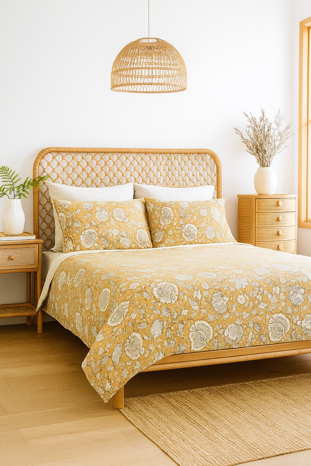 Boho Bloom Luxe Cotton Quilt Set - 210x250cm