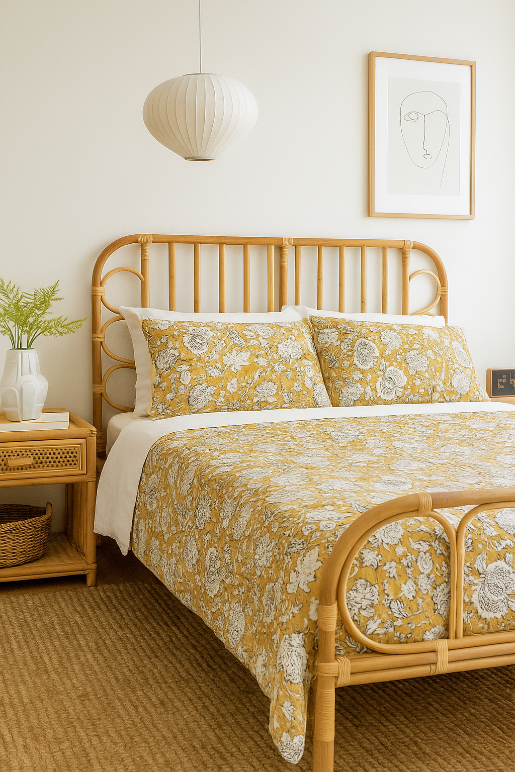 Boho Bloom Luxe Cotton Quilt Set - 210x250cm