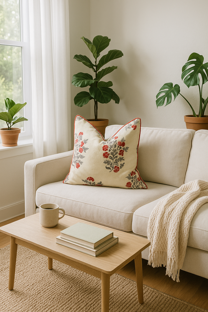 Dainty Country Florals Cotton Cushion Cover
