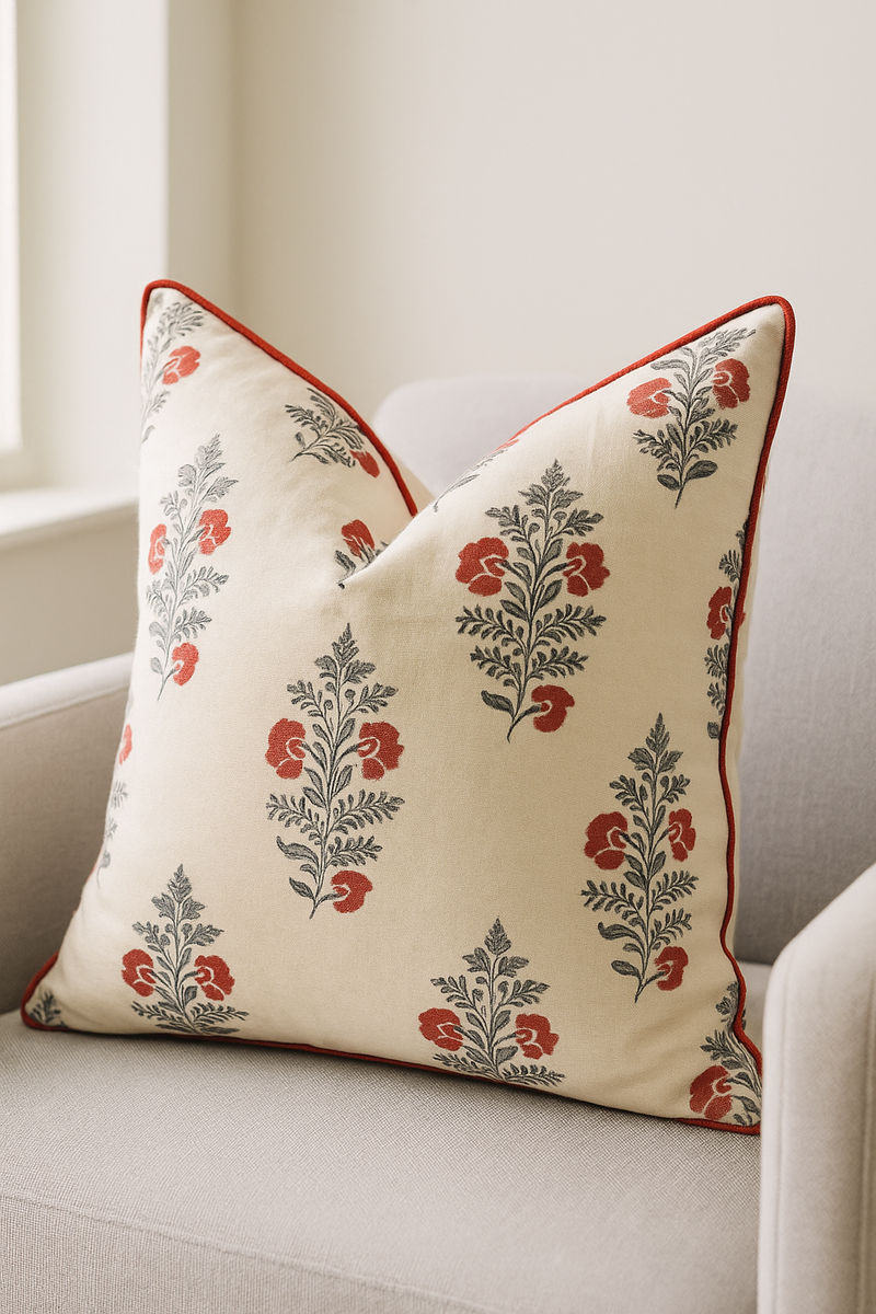 Dainty Country Florals Cotton Cushion Cover