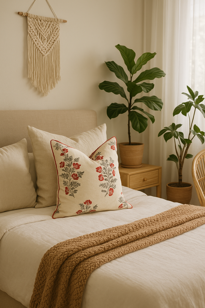 Dainty Country Florals Cotton Cushion Cover