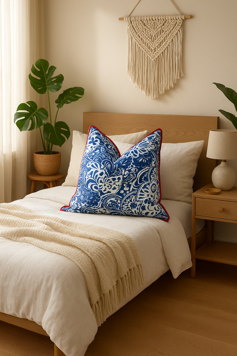 Timeless Florals Handmade Cotton Cushion