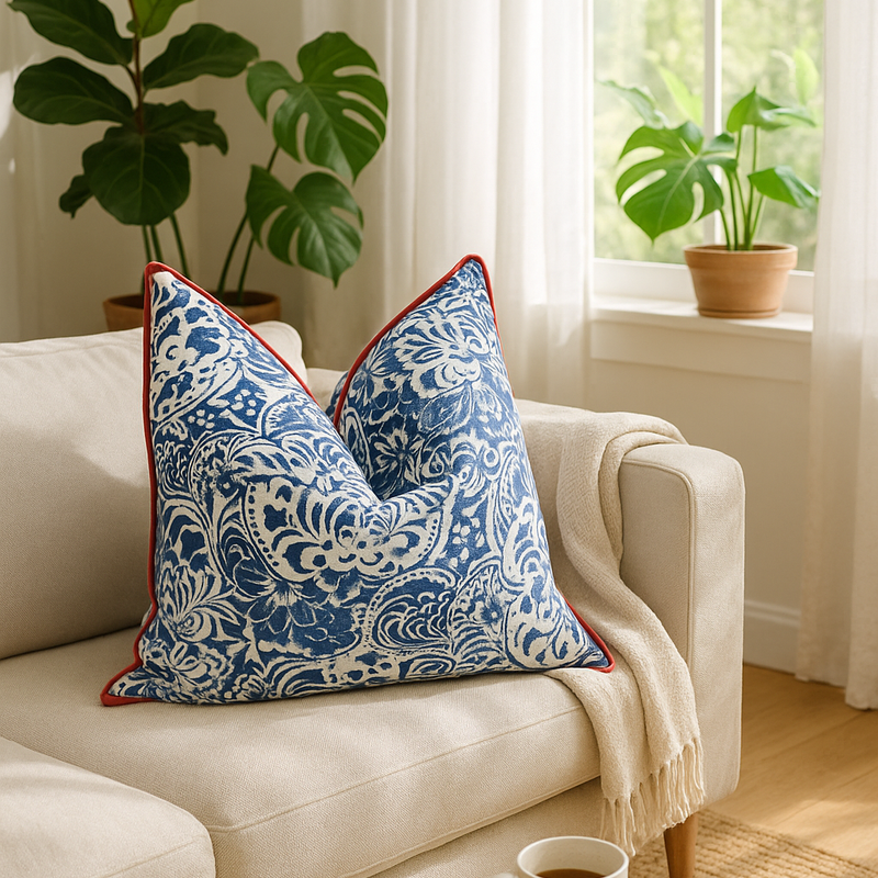 Timeless Florals Handmade Cotton Cushion